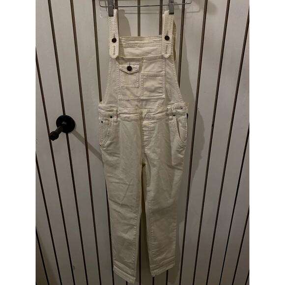 Free People Cream Overalls - Picture 1 of 6